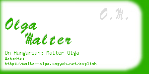 olga malter business card